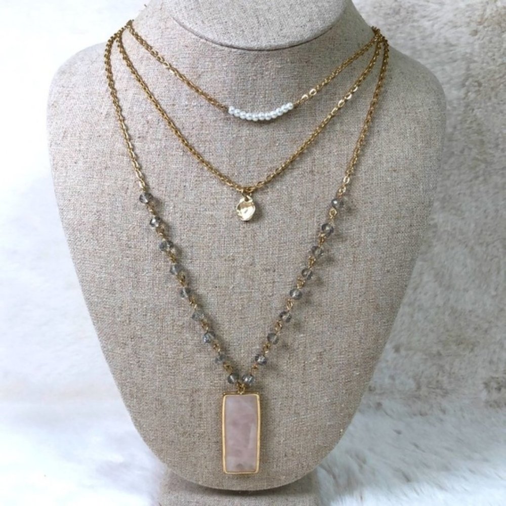 Layered Rose Gold Necklace